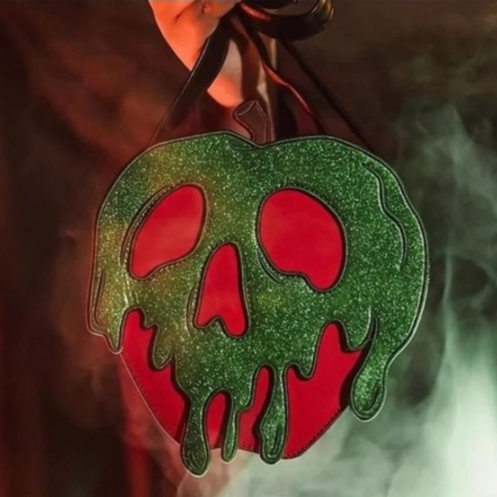 Loungefly Disney Villains Snow White Poison Apple Crossbody Purse Bag NEW